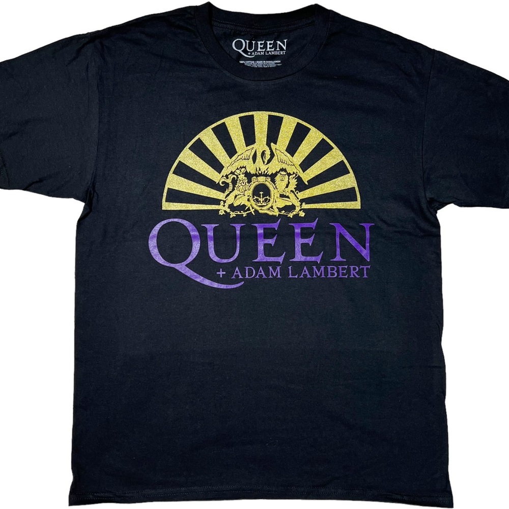 NWOT Queen + Adam Lambert Official 2020 Tour Graphic T-Shirt Black Unisex Sz L